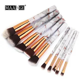 

10 Pcs/Set Marbling Soft Makeup Brush Eye Shadow Brush Foundation Brush Contouring Brush Makeup Tools Cosmetics Beauty Tools