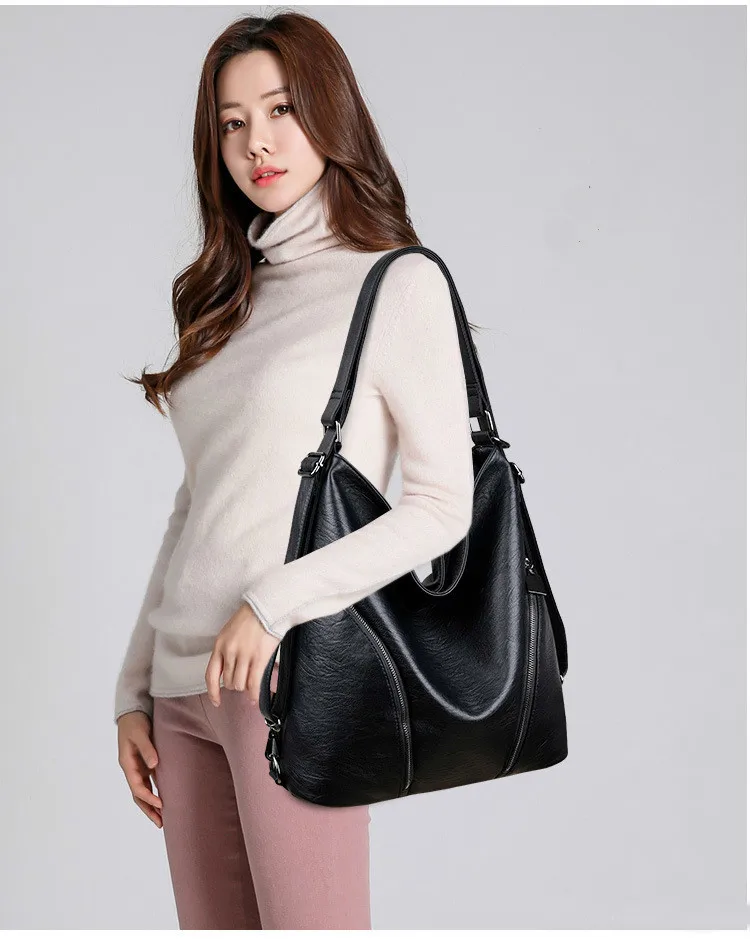 Высокая мода натуральная сумка женские кожаные сумки для женщин сумки через плечо многофункциональная большая емкость сумка на молнии