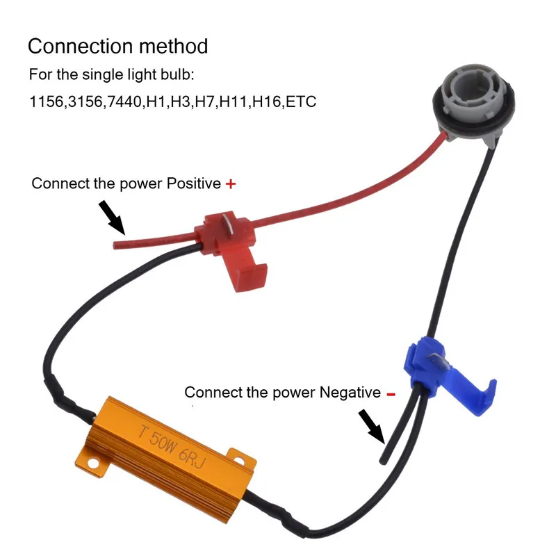 Горячая 2 шт 50 Вт 6ohm нагрузочные резисторы Fix светодиодный фонарь быстрая гипер вспышка поворотник мигает код ошибки