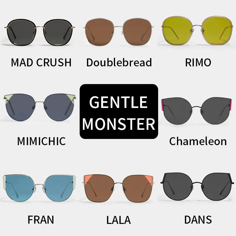 oversized square sunglasses Gentle Monster Sunglasses For Men Women 2021 Vintage Luxury Brand Designer Trending Cat Eye  Alloy GM Round UV400 Sun Glasses ray ban sunglasses women