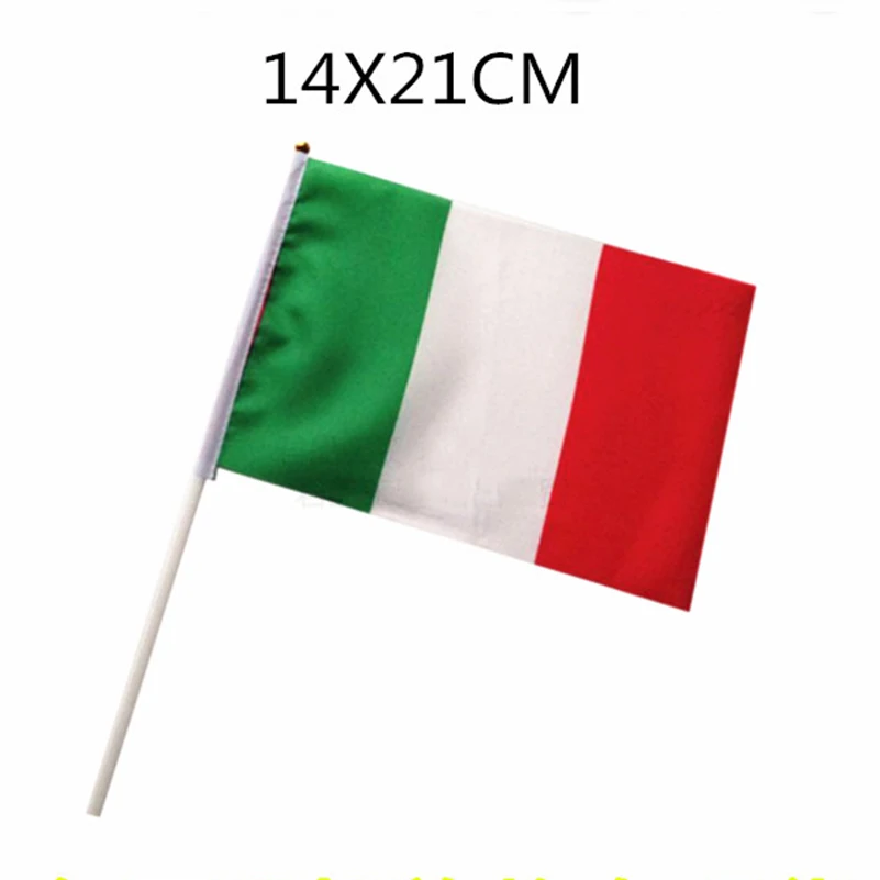 14x21 см 5 шт. мини флаг Италия флаг итальянский флаг палка флаг круглые вечерние украшения для парадов международный фестиваль