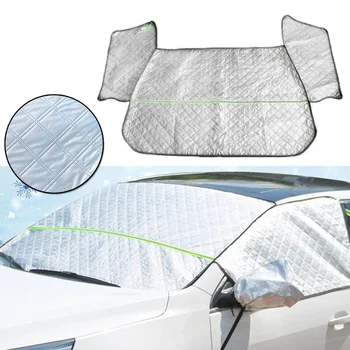 

Winter Front Windshield Rearview Snow Cover Sunshade Protective Frost Guard Kit