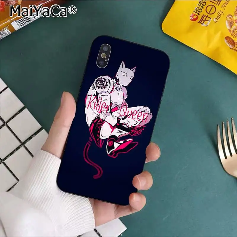 MaiYaCa JoJo Необычные Приключения аниме мягкий черный чехол для телефона для iPhone 11 pro XS MAX 8 7 6 6S Plus X 5 5S SE XR чехол