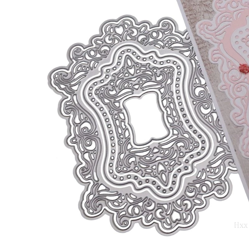  New Hollow Invitation Lace Metal Cutting Dies Stencil DIY Scrapbooking Album Stamp Paper Card Embos - 4000185296657