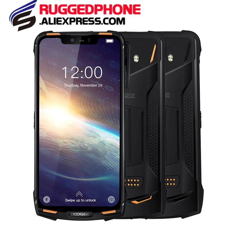 

DOOGEE S90 Pro 6GB 128GB IP68 Waterproof Face ID Fingerprint 6.18'' Screen Android 9.0 Helio P70 Octa Core 4G NFC OTG Cell Phone