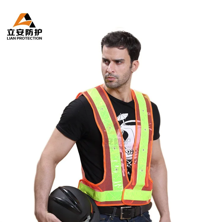 

Special Offer Supply LED Traffic Reflective Vest Protection Reflective Safety Clothing Highlight LED Light Reflective Waistcoat