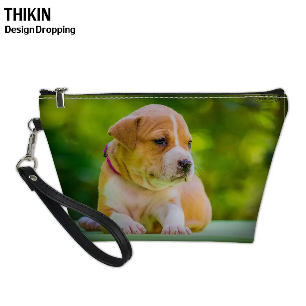 THIKIN Pochette американский стаффордширский терьер собака туалет дизайнерский косметический чехол косметичка коробка для макияжа сумка для путешествий несессер