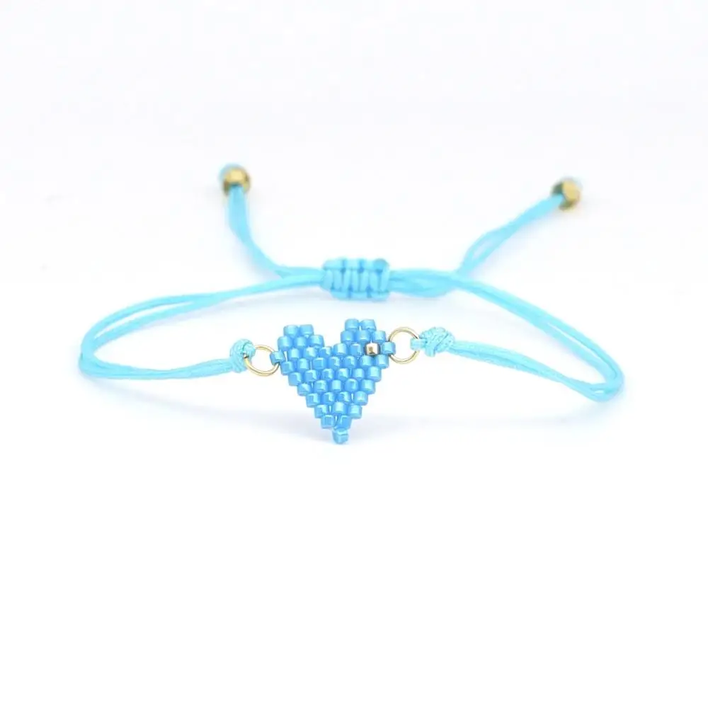 Браслеты SHINUS BOHO с розовым сердцем для женщин MIYUKI браслет Insta модные ювелирные изделия любовь браслеты Bileklik пара подарок Прямая поставка