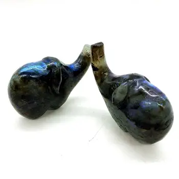 

3 Inches Obsidian Elephant Natural Quartz Crystal Carved Healing Gemstone Specimen Home Decoration