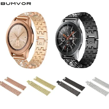 

Galaxy Watch 42mm 46mm Band 20mm 22mm Loop Diamond Stainless Steel Strap Bands for Samsung Galaxy 42mm 46mm Smartwatch