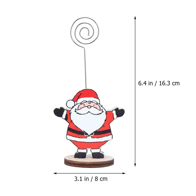 Рождественский держатель для карт с рисунком Санта Клауса, креативная папка для сообщений, зажим для фото, зажим для заметок для фестиваля