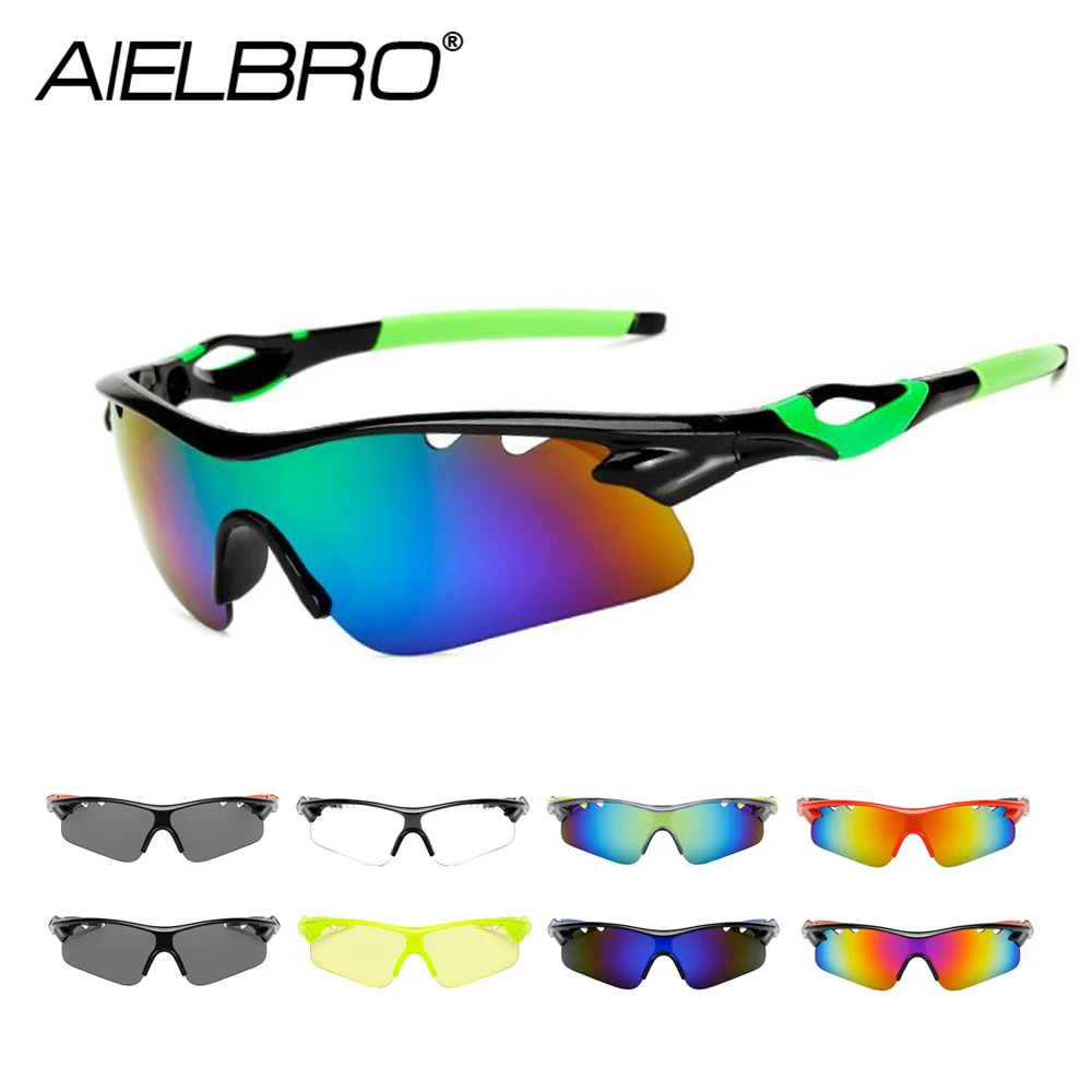 

AIELBRO Bicycle Cycling Sunglasses Sport Explosion proof Outdoor MTB Hikling Fishing Goggle gafas ciclismo Riding Eyewear