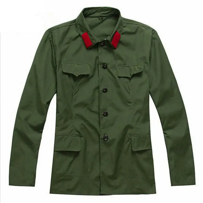 1960\'s Green Chinese People\'s Liberation Army Officer Mao Cadre Uniform Vintage Retro Stage Military Suit | Тематическая
