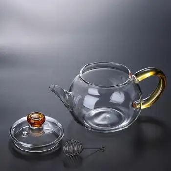 

High And Low Temperature Resistant Tea Set Handmade High Borosilicate Glass Teapot For Home Or Office Use