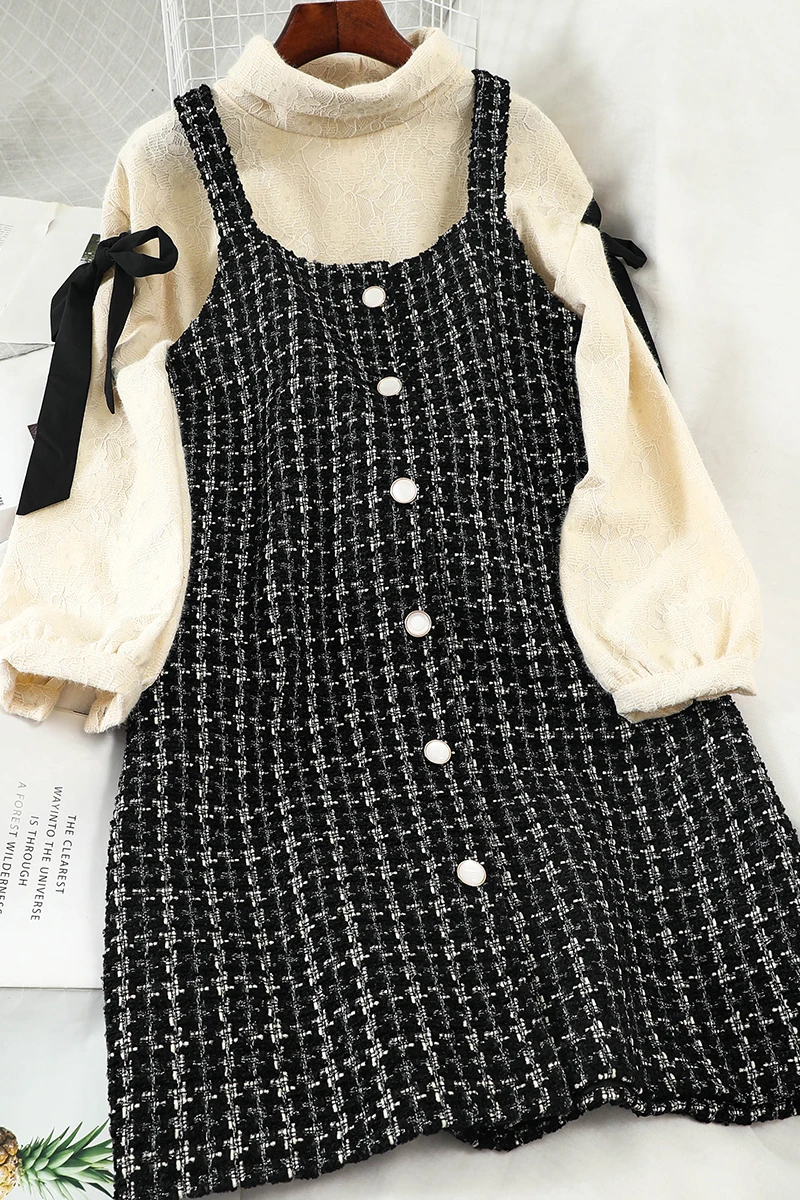 new fashion women's clothing vest dress two-piece suit dresses M248