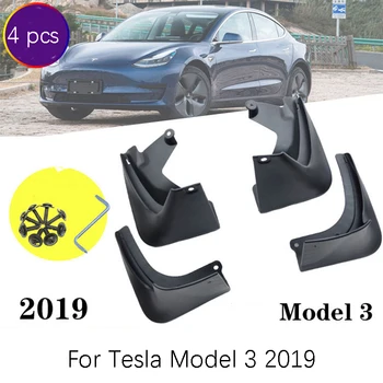 

For Tesla Model 3 2019 Set of 4 car Front and Rear Splash Guard Mud Flaps mudguards fender car Accessories