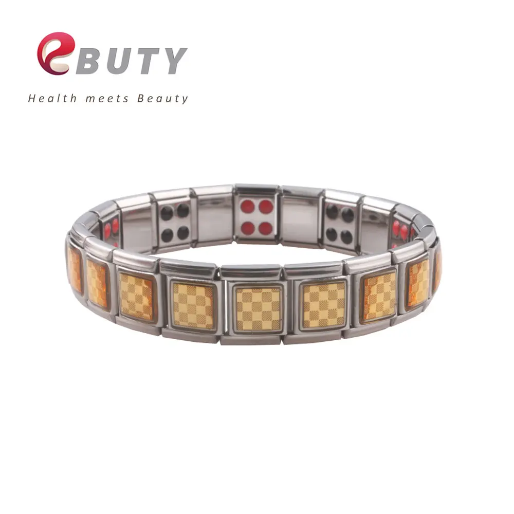 EBUTY Модный Ювелирный Браслет Золотая фольга с 20 FIR &amp Германий баланс энергии
