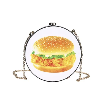 

QZUnique Women's PU Leather Bag Cross-body Shoulder Bag Tote Bag Food Fruit Printed Pouch Evening Bag Purse Banana