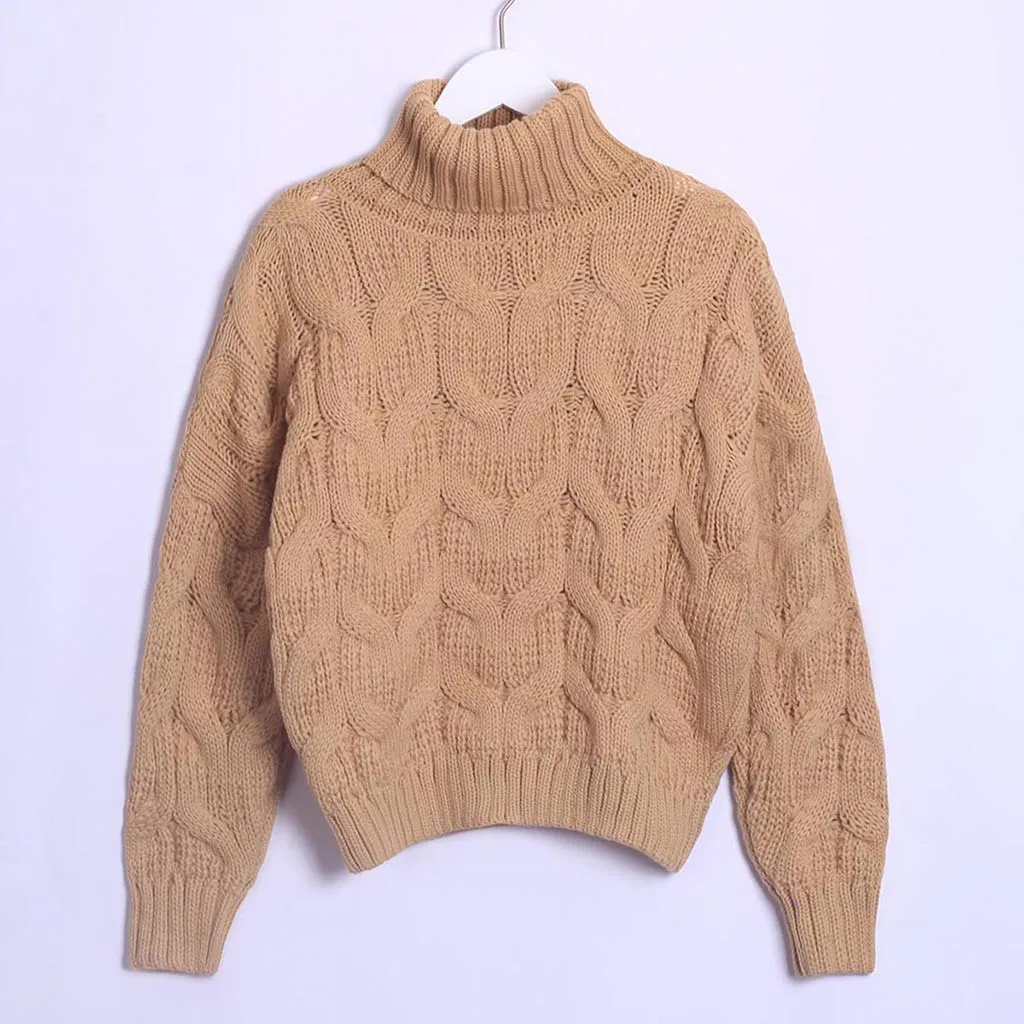 

Women's Sweaters Fashion Ladies Autumn Winter Knitwear Long Sleeve Turtle Cowl Neck Knitted Sweater Wrap Pullover Tops M840#