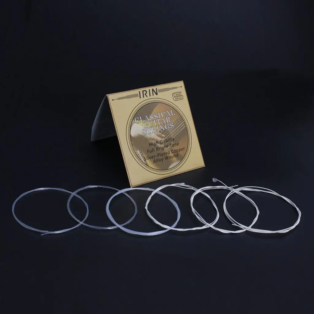 Finest 6pcs Metal Nylon Strings Clear Sound for Classical Guitar Parts