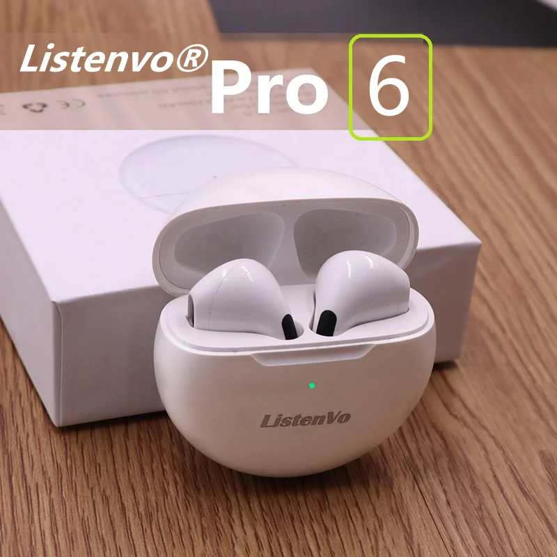 ListenVo Pro 6 TWS Bluetooth Earphone Wireless Headphones Earbuds pk i9000 i90000 i99999 tws i12 i9s for Xiaomi Huawei iPhone 12