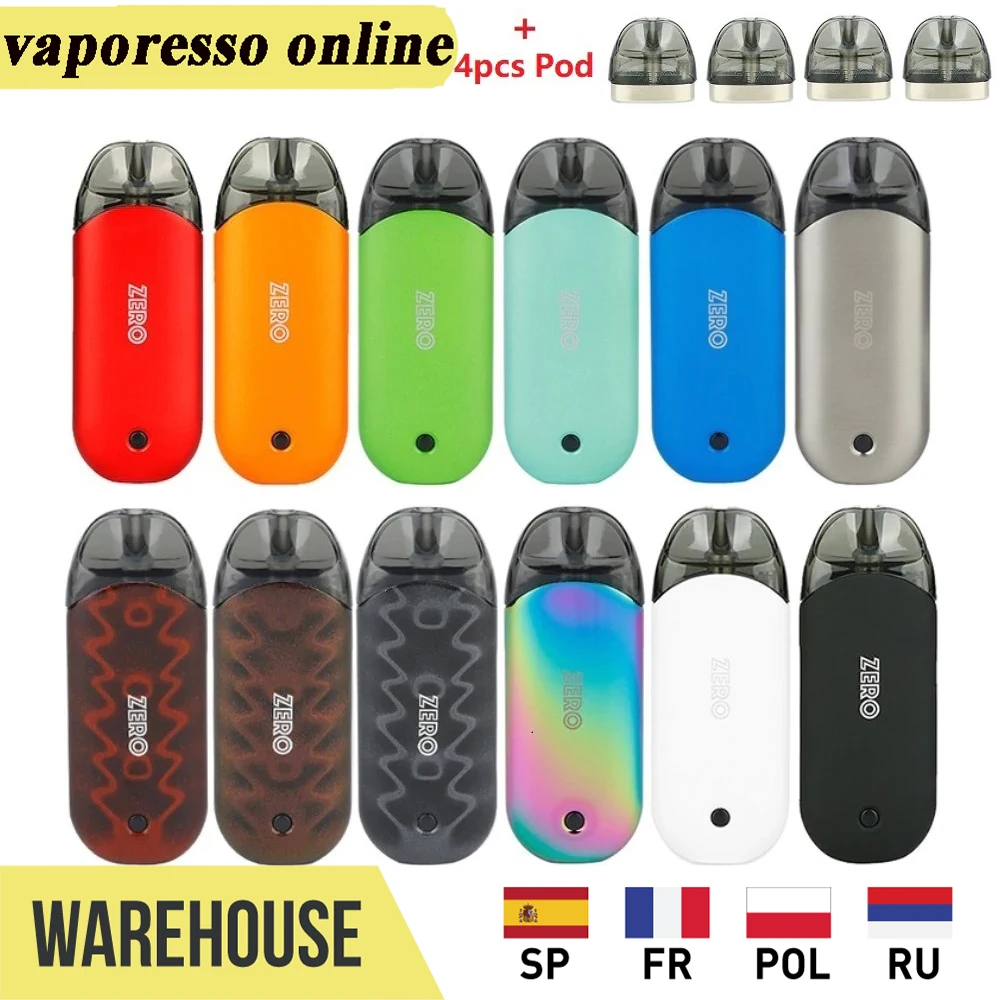 Оригинальный Vaporesso Renova Zero Pod Kit встроенный аккумулятор 650 мА/ч 2 мл многоразовый бак