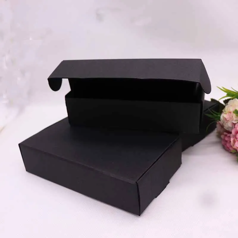 1 шт. гофрированная бумажная коробка DIY18.5x11x4.5cm черного цвета для свадьбы для вечеринки по случаю Дня рождения конфеты, печенье рождественские подарочные коробки - Цвет: same as pic