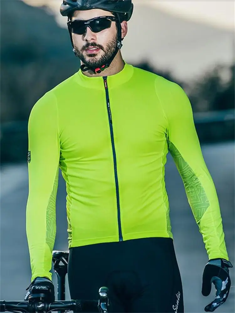 SANTIC Cycling Jersey Set Men Long Sleeve Bicycle Jersey Mtb Road Bike
