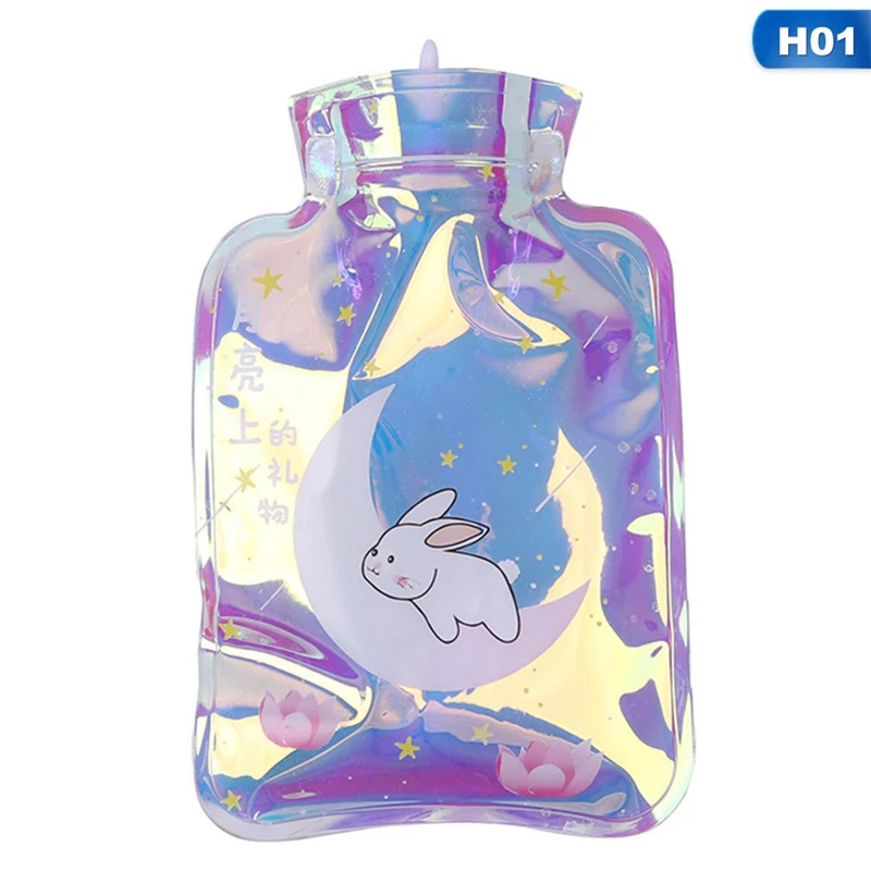 New Laser Cartoon Hot Water Bottle Water Injection Portable Explosion-proof Hand Warmer