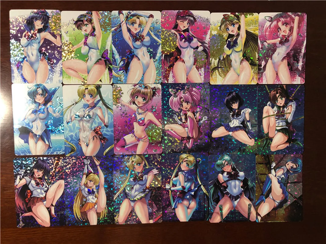 

18pcs/set Sailor Moon Sexy Toys Hobbies Hobby Collectibles Game Collection Anime Cards limit