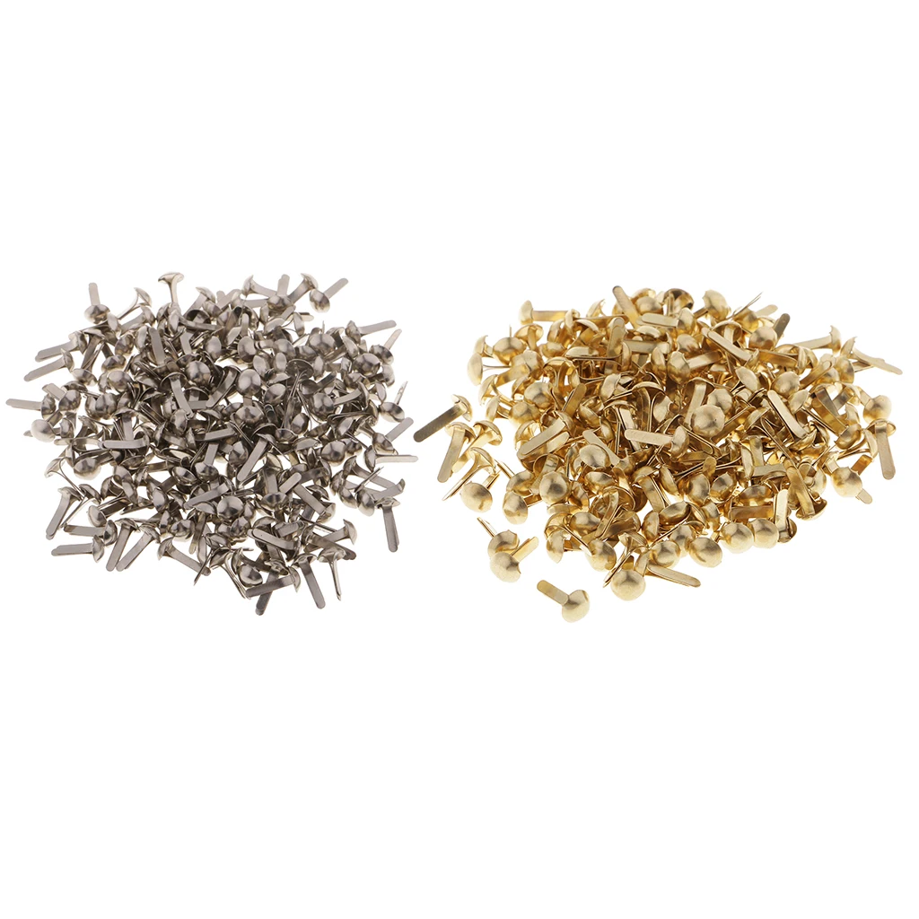 400pcs Mini Decorative Round Head Split Pins Metal Brads for Scrapbooking Paper Craft