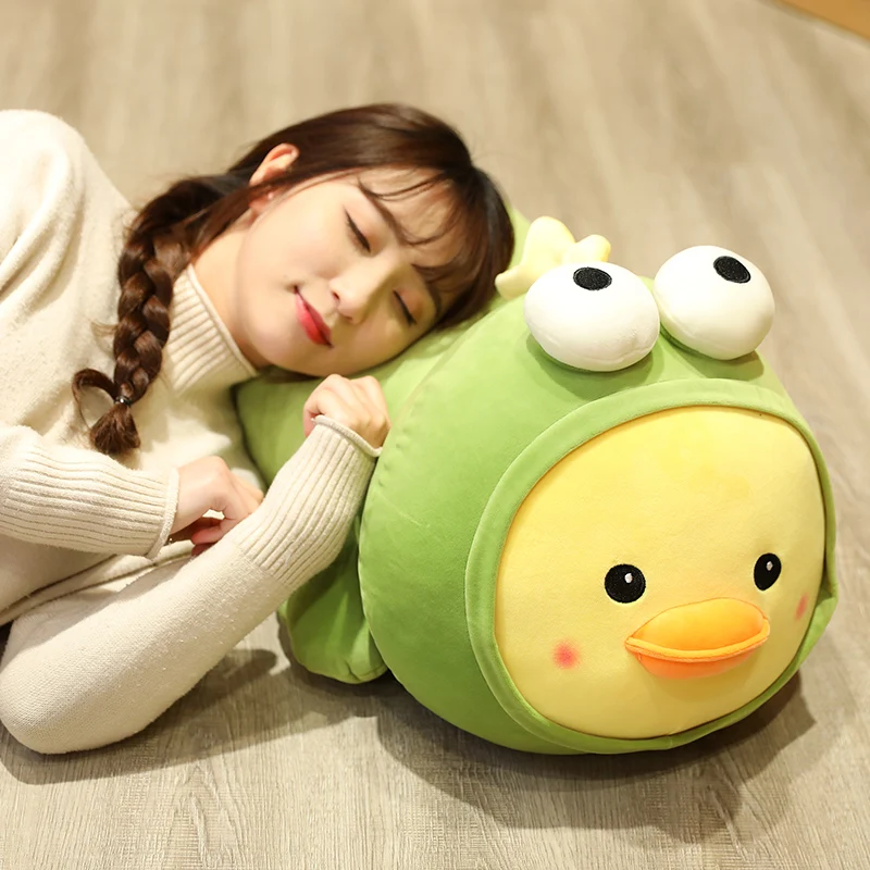 1 шт. симпатичная кукла утка большая плюшевая кровать подушка для сна супермягкий