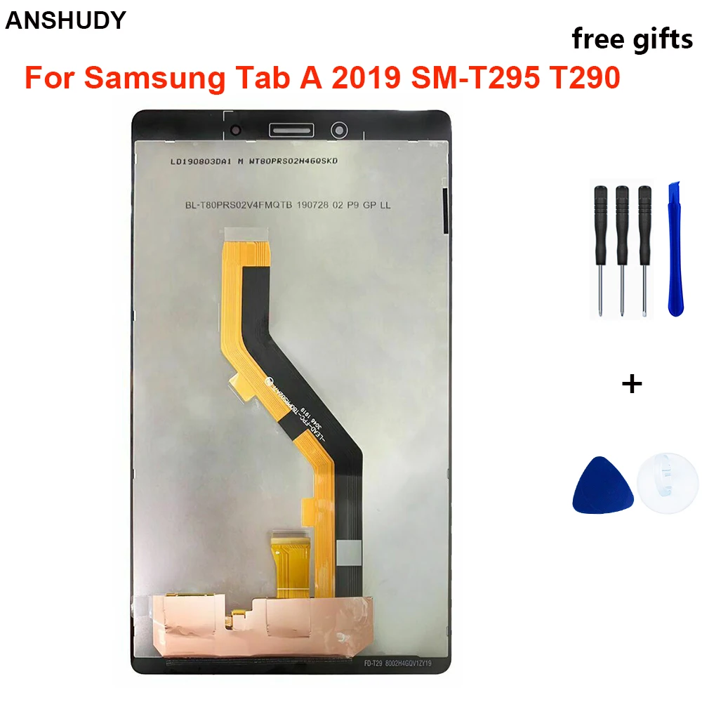 For Samsung Tab A 8.2 2019 SM-T295 T295 SM-T290 T290 LCD Touch Screen Digitizer Replacement Display Assembly With Tools