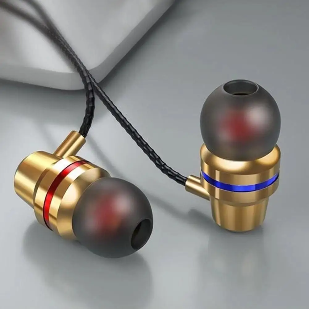 Champagne Gold HIFI супер НЧ, проводная гарнитура 3,5 мм наушники-вкладыши стерео наушники с микрофоном Hands Free для мобильного телефона samsung Xiaomi - Цвет: Champagne Gold