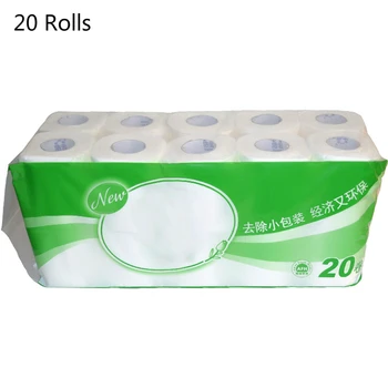 

Fast Ship 20 Rolls 2 Ply Toilet Tissue Soft Quilted Paper Home Washroom Roll Paper for Household Bathroom Sanitary Supplies