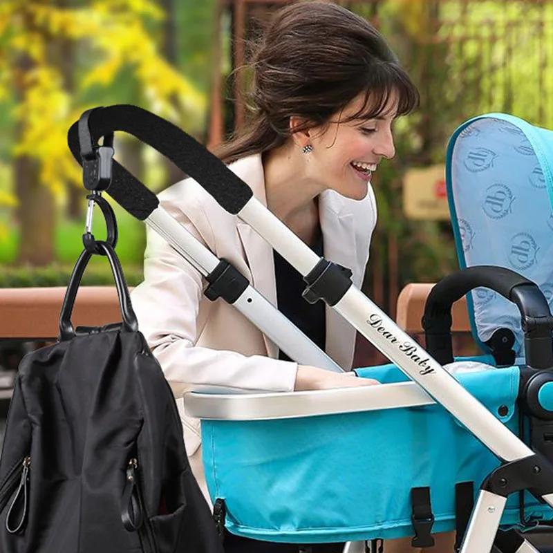 1Pair Baby Pram Hooks Rotate 360 Degree Stroller Carriage Storage Bag Hooks Universal Hanger Stroller Accessories baby trend double stroller accessories	