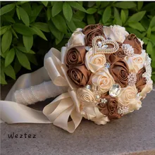 Хрустальные свадебные букеты Искусственные цветы розы жемчуг свадебные букеты Потрясающие для свадебных аксессуаров SPH226