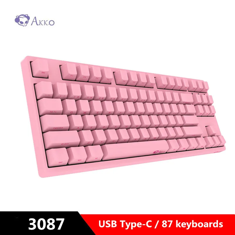 Продажа AKKO 3087 игровая механическая клавиатура Вишневый переключатель боковой резной буквы usb type C Проводная компьютерная игра с PBT keycap