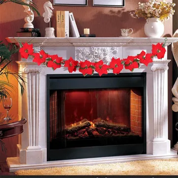 

Christmas Decorations For Home Christmas Decoration 2m Flower Vine Christmas Tree Red Rattan Decoration Christmas New Year