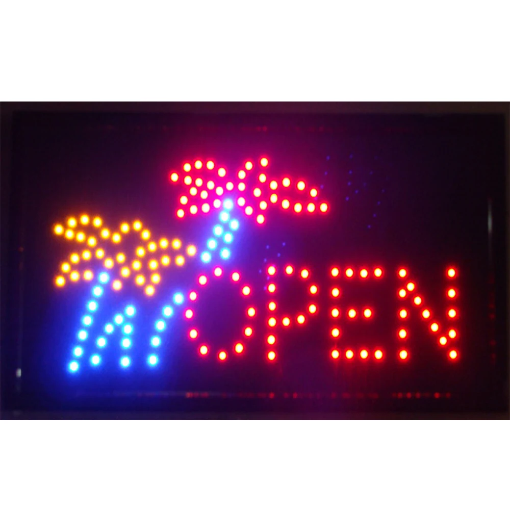 

Flower Store Busiess Open Motion Light Sign with a Chain 19*10 inch Great for Flower Store Gife Store Boutique