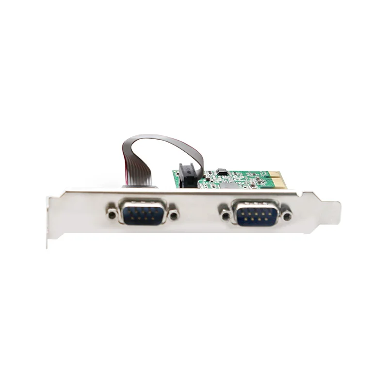 Большой-Q 2 порта RS232 последовательный порт COM к PCI-E PCI Express riser Card Adapter конвертер PCIE adaptator AX99100 Chipest