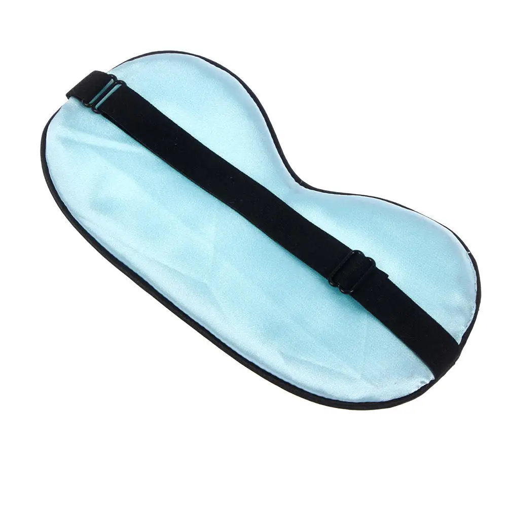 Pure Silk Sleep Eye Mask Padded Shade Cover Travel Relax Aid Eye Blindfold Shades Rest Helper Night Eyepatch 6 Colors eye mask