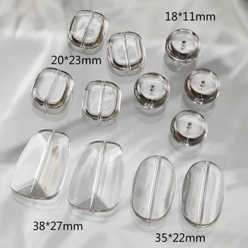

DIY earring material straight hole resin transparent irregular square rectangular block handmade earrings accessories 10pcs