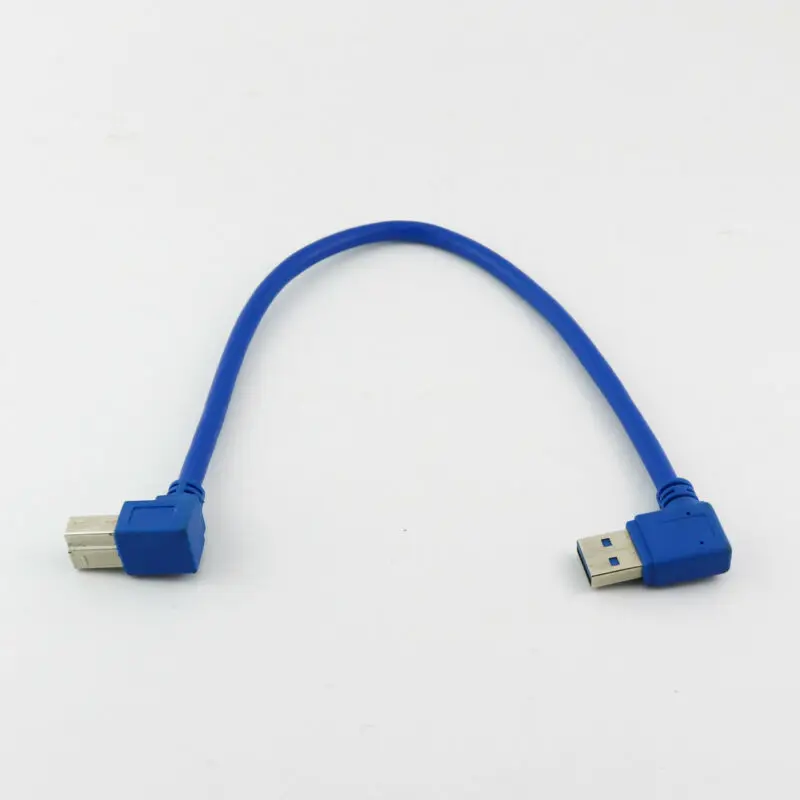 Премиум USB 3,0 тип A папа-Тип B папа 90 градусов левый угол кабель