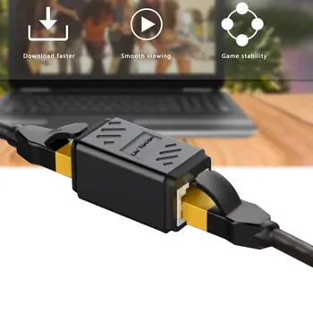 

RJ45 Connector Cat7/6 Ethernet Adapter Network Extender Convertor Extension Cable for Ethernet Cable Female to Female