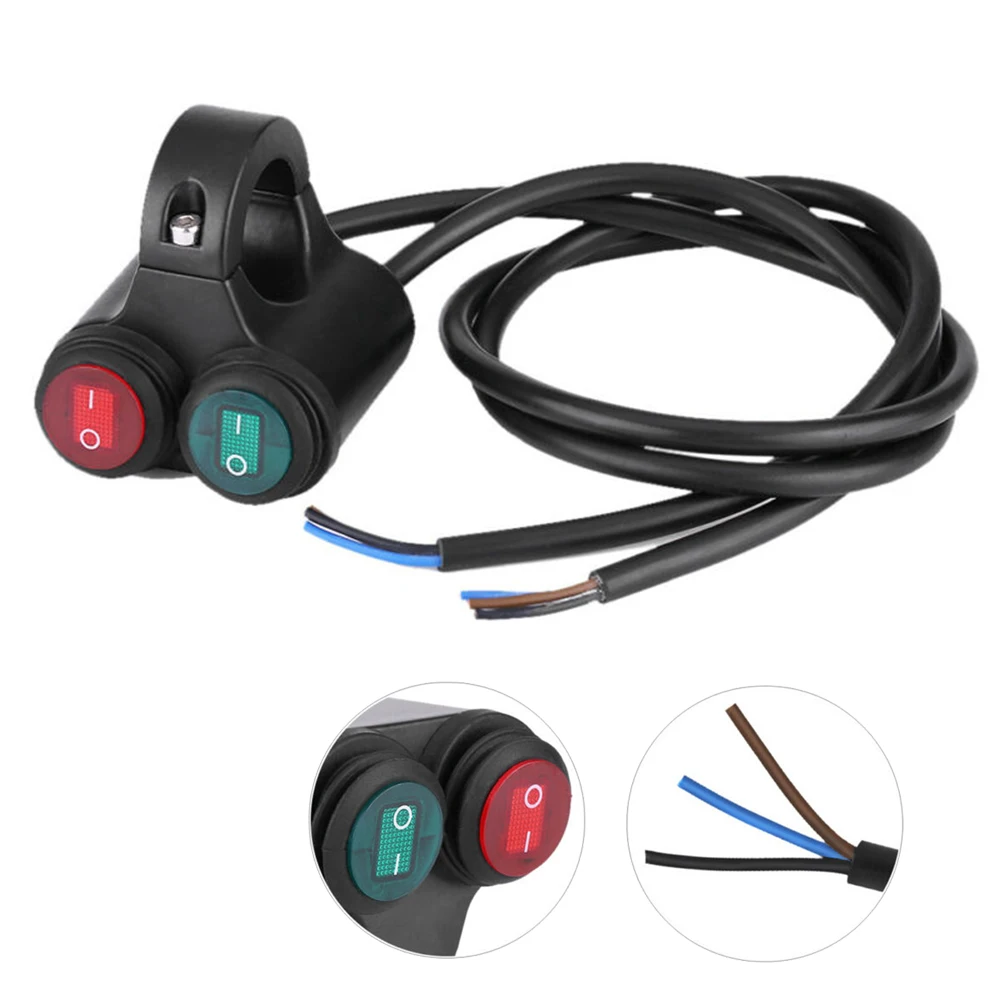 12V D Тип руль двойной переключатель 7/8 дюймов ближнего света, лампа для противотуманной фары прожектор ВКЛ-ВЫКЛ мотоцикла ATV Переключатели Реле