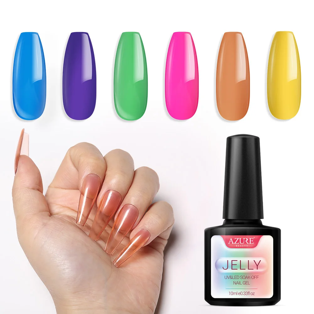 

Modelones Jelly Uv Gel Nail Soak Off Long Lasting Led Gel Varnish Semi Permanent Uv Candy Colors