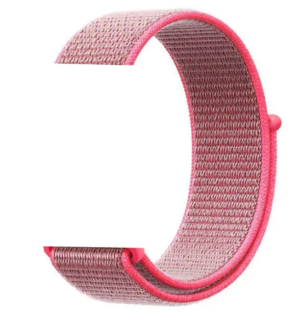 Nylon pink Прямая поставка 42 мм браслет кремнеземный Ремешок Красочные умные часы аксессуары сменный ремешок для F10 IWO 8 10 11 12 Pro - Цвет: Nylon pink