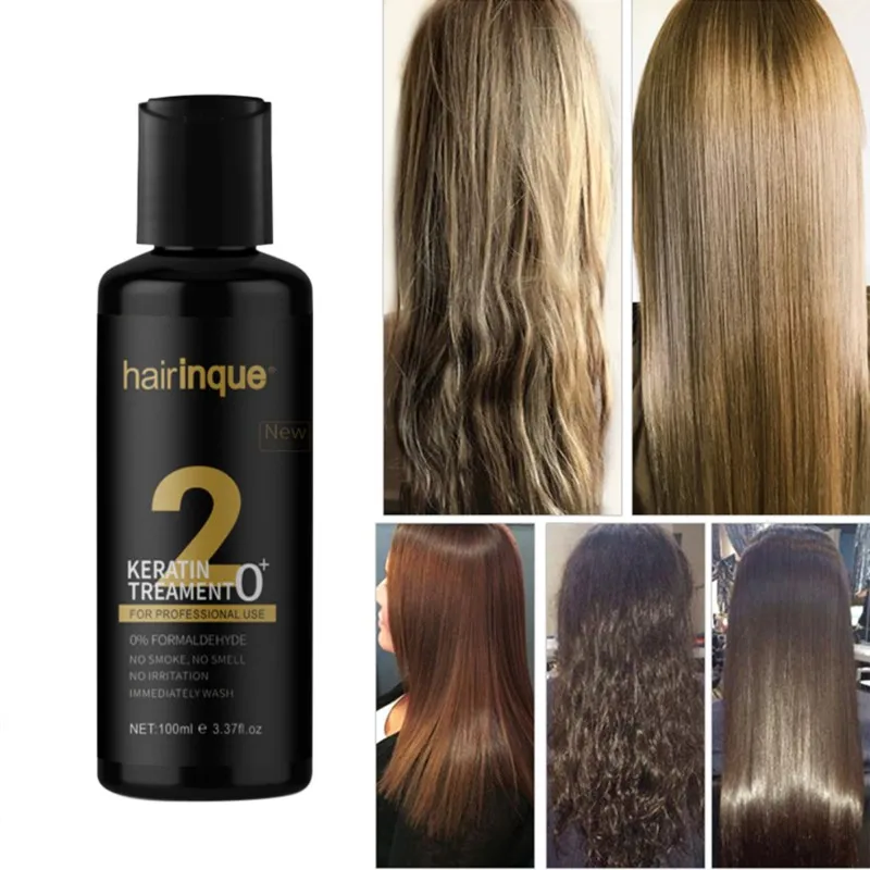 Hot 100ml formaldehyde-free keratin treatment NO SMELL NO SMOKE NO IRRITATION hair can make hair smooth and shiny Hot 100ml formaldehyde-free keratin treatment NO SMELL NO SMOKE NO IRRITATION hair can make hair smooth and shiny