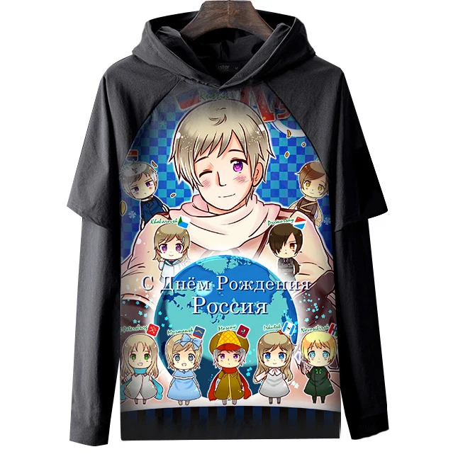 Axis Powers Hetalia Мужская толстовка Аниме Толстовка wo мужская Толстовка
